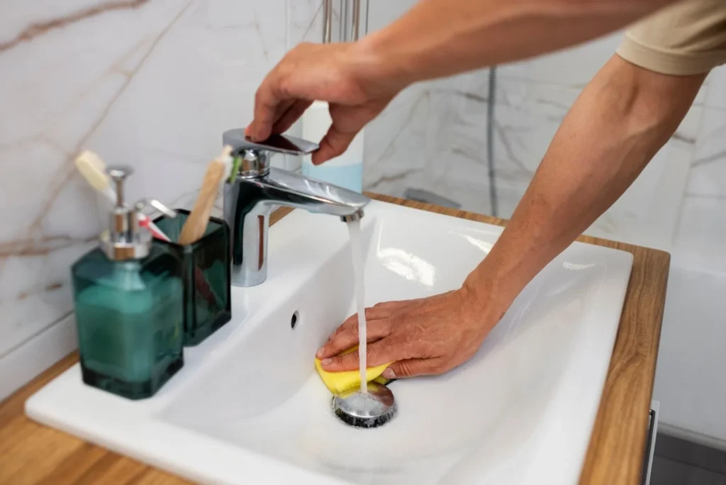 how to clean overflow hole in sink