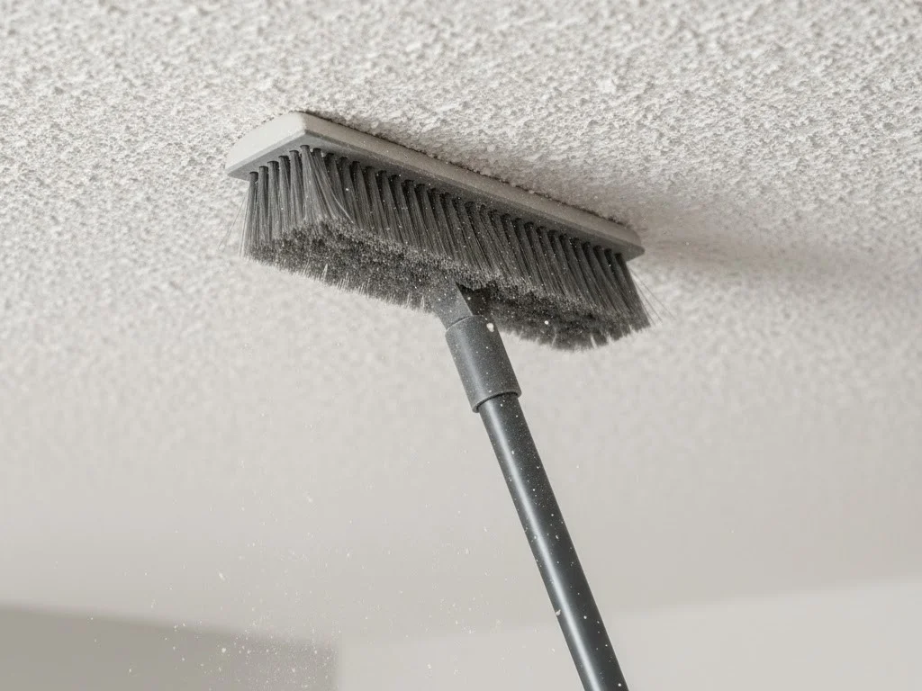 how to clean popcorn ceiling