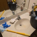 madison deep cleaning bathroom counter supplies