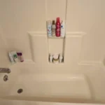 madison deep cleaning bathroom shelf 2