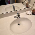 madison deep cleaning bathroom sink before