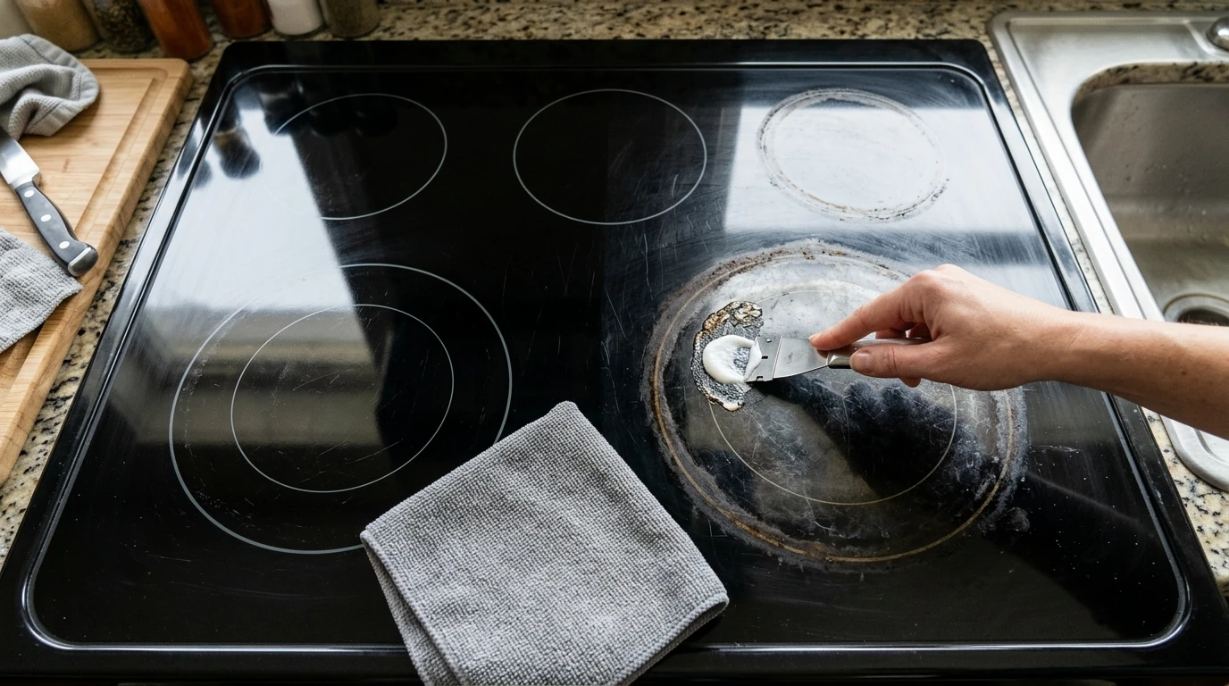 how to clean grease off stove