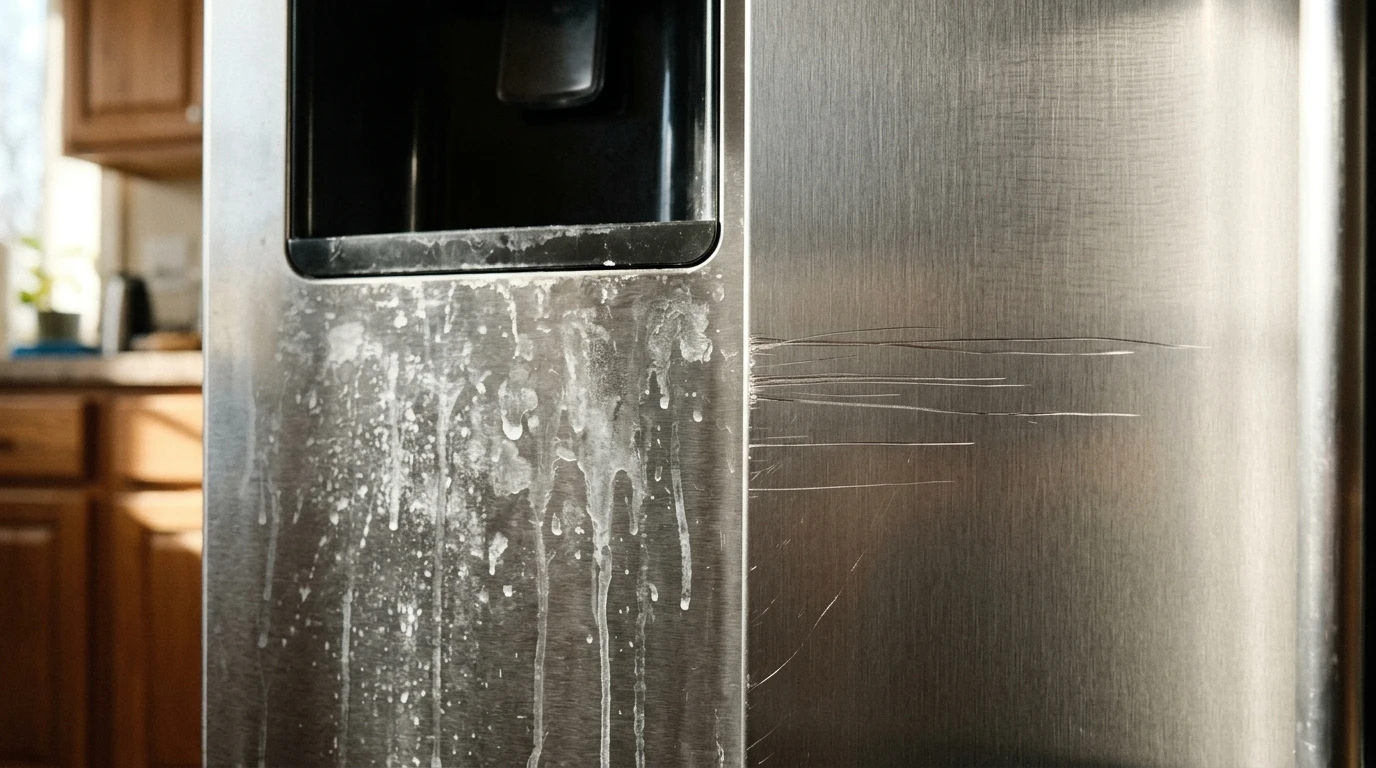 permanent streaks on stainless steel appliances